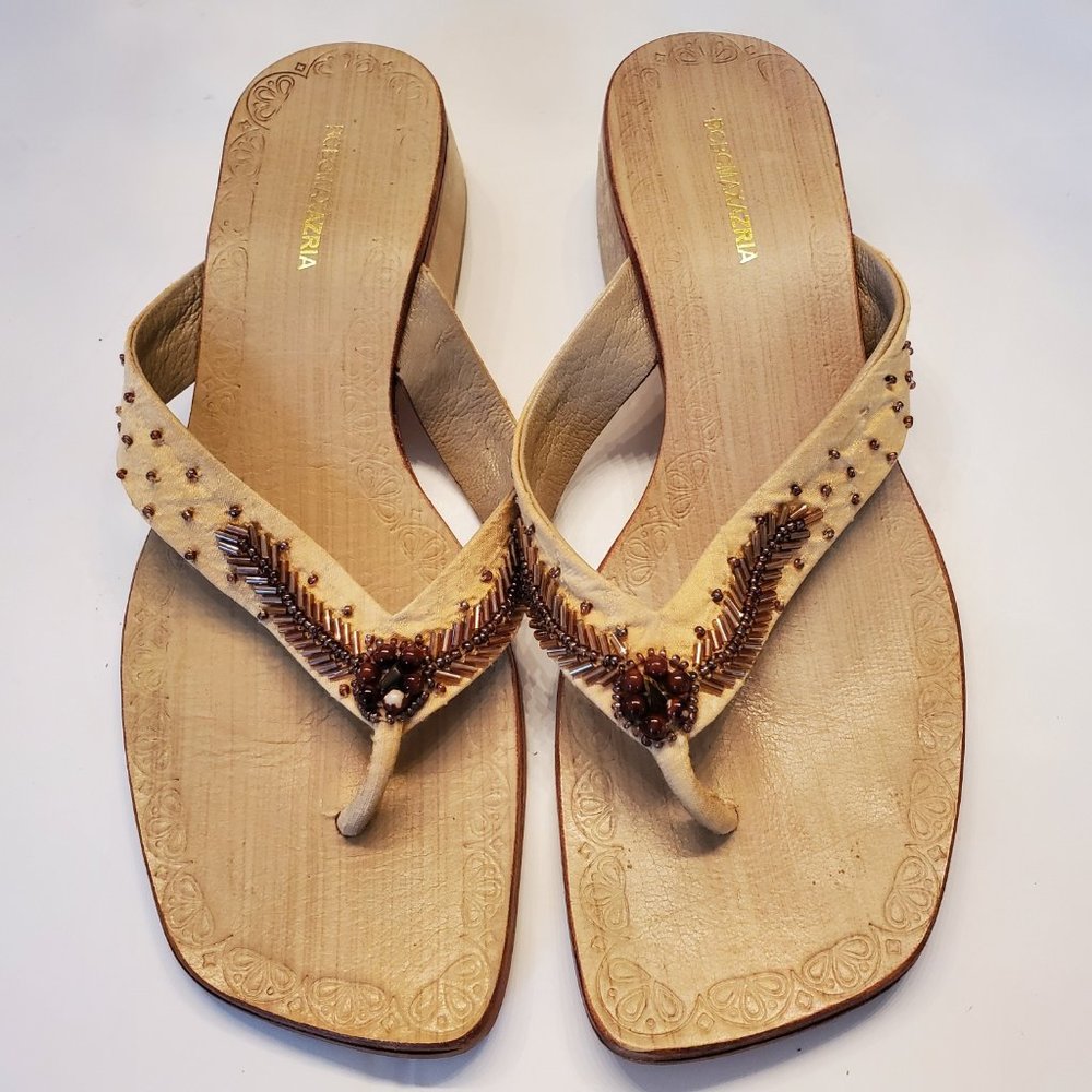 BCDG MAXAZRIA sandals embellished leather beige 6